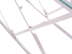ΚΟΝΣΟΛΑ HOLLAND HM8622.01 ΜΕ ΓΥΑΛΙ ΚΑΙ ΒΑΣΗ ΧΡΩΜΙΟΥ 120X40Χ78 EK.