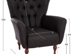 ΠΟΛΥΘΡΟΝΑ ΜΠΕΡΖΕΡΑ Τ. CHESTERFIELD ΣΕ ΧΡΩΜΑ ΚΑΦΕ HM9217.03 87x88x100 εκ.