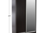 ΝΤΟΥΛΑΠΑ ΣΥΡΟΜΕΝΗ ADLER ΣΥΡΟΜΕΝΗ ΜΕΛΑΜΙΝΗΣ 120x60x220Υεκ. ΔΙΦΥΛΛΗ WENGE ΜΕ ΚΑΘΡΕΠΤΗ HM2460.02