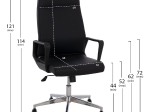 ΚΑΡΕΚΛΑ ΓΡΑΦΕΙΟΥ ΜΑΥΡΗ SUPERIOR HM1167.01 72x70x121 εκ.