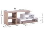 ΕΠΙΠΛΟ TV HUGH HM8764.01 120X29.5X39.5Y εκ. SONAMA  ΛΕΥΚΟ