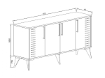 ΜΠΟΥΦΕΣ ΣΕ ΦΥΣΙΚΟ ΧΡΩΜΑ HM9252.01 160x41x79 εκ.