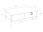ΤΡΑΠΕΖΙ ΣΑΛΟΝΙΟΥ ΜΑΥΡΟ ΚΑΡΥΔΙ HM9247.04 90x56x37,5 εκ.