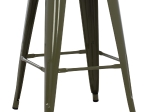 ΣΚΑΜΠΟ ΜΕΣΑΙΟΥ ΥΨΟΥΣ ΜΕΤΑΛΛΙΚΟ HM8573.03 MELITA ΣΕ DARK OLIVE GREEN 43x43x67Yεκ.