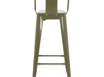 ΣΚΑΜΠΟ BAR ΜΕΤΑΛΛΙΚΟ MELITA ME ΠΛΑΤΗ ΣΕ DARK OLIVE GREEN HM8643.03 43Χ43Χ100εκ.