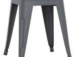 ΣΚΑΜΠΩ ΜΕΤΑΛΛΙΚΟ HM0096.10 MELITA ΣΕ ΓΚΡΙ 39x39x46 εκ.