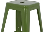ΣΚΑΜΠΟ ΜΕΣΑΙΟΥ ΥΨΟΥΣ ΜΕΤΑΛΛΙΚΟ HM8573.13 MELITA ΣΕ LIGHT OLIVE GREEN 43x43x67Yεκ.