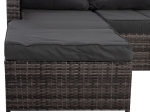 ΣΑΛΟΝΙ WICKER ΧΡΩΜΑ ΓΚΡΙ ΜΕ ΜΑΞΙΛΑΡΙΑ HM5816.01