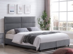 ΚΡΕΒΑΤΙ MILO ΑΠΟ ΓΚΡΙ ΒΕΛΟΥΔΟ HM616.10 ΓΙΑ ΣΤΡΩΜΑ 160x200 EK.