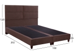 ΚΡΕΒΑΤΙ MILO ΑΠΟ ΚΑΦΕ ΒΕΛΟΥΔΟ HM616.02 ΓΙΑ ΣΤΡΩΜΑ 160x200 EK.