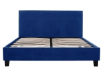 ΚΡΕΒΑΤΙ BECCA ΑΠΟ ΒΕΛΟΥΔΟ ΜΠΛΕ HM553.18 ΓΙΑ ΣΤΡΩΜΑ 150x200 εκ.