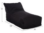 ΠΟΥΦ BLOOM ΑΔΙΑΒΡΟΧΟ HM5111.14 ΜΑΥΡΟ ΜΕ UV PROTECTION  106x70x61Υ εκ.