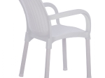 ΠΟΛΥΘΡΟΝΑ ΠΟΛΥΠΡΟΠΥΛΕΝΙΟΥ RATTAN ΠΟΔΙ ALU HM5591.01 ΧΡΩΜΑ ΛΕΥΚΟ 60x60x82 cm