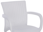 ΠΟΛΥΘΡΟΝΑ ΠΟΛΥΠΡΟΠΥΛΕΝΙΟΥ RATTAN ΠΟΔΙ ALU HM5591.01 ΧΡΩΜΑ ΛΕΥΚΟ 60x60x82 cm