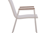 ΠΟΛΥΘΡΟΝΑ ΑΛΟΥΜΙΝΙΟΥ SHYLA HM5697.13 ΛΕΥΚΗ ΜΕ TEXTILENE & POLYWOOD 53x67x87 εκ.