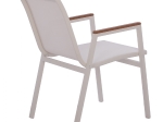 ΠΟΛΥΘΡΟΝΑ ΑΛΟΥΜΙΝΙΟΥ SHYLA HM5697.13 ΛΕΥΚΗ ΜΕ TEXTILENE & POLYWOOD 53x67x87 εκ.