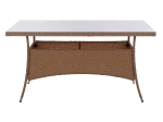 ΤΡΑΠΕΖΙ ΜΕΤΑΛΛΙΚΟ MINSK RATTAN ΜΠΕΖ ΚΑΦΕ HM5507.02 150x90x75 εκ.