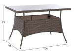ΤΡΑΠΕΖΙ ΜΕΤΑΛΛΙΚΟ MILITARY RATTAN ΓΚΡΙ HM5141.31 120x70x75Υ εκ.