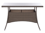 ΤΡΑΠΕΖΙ ΜΕΤΑΛΛΙΚΟ MILITARY RATTAN ΓΚΡΙ HM5141.31 120x70x75Υ εκ.
