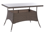 ΤΡΑΠΕΖΙ ΜΕΤΑΛΛΙΚΟ MILITARY RATTAN ΓΚΡΙ HM5141.31 120x70x75Υ εκ.