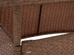 ΤΡΑΠΕΖΙ ΜΕΤΑΛΛΙΚΟ MILITARY RATTAN ΜΠΕΖ ΚΑΦΕ HM5141.32 120x70x75Υ εκ.