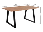 ΤΡΑΠΕΖΙ ΤΡΑΠΕΖΑΡΙΑΣ SOFIA SLIM HM8500.11 ΜΑΣΙΦ ΞΥΛΟ ΑΚΑΚΙΑΣ 160x90x76Υ εκ.