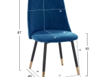 ΚΑΡΕΚΛΑ SHAILY ΜΠΛΕ ΒΕΛΟΥΔΟ ΚΑΠΙΤΟΝΕ HM8740.08 48x49x87Υ εκ.