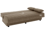 ΚΑΝΑΠΕΣ ΚΡΕΒΑΤΙ ANDRI ΤΡΙΘΕΣΙΟΣ ΚΑΦΕ HM3239.02 180x72x77Υ εκ.