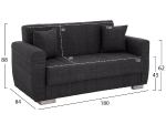 ΚΑΝΑΠΕΣ ΚΡΕΒΑΤΙ POLYA ΔΙΘΕΣΙΟΣ ΓΚΡΙ HM3241.03 150x84x88 εκ.