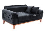 ΚΑΝΑΠΕΣ ΚΡΕΒΑΤΙ BENNINGTON 2ΘΕΣΙΟΣ ΜΑΥΡΟΣ HM3250.01 180x95x80 εκ.