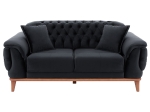 ΚΑΝΑΠΕΣ ΚΡΕΒΑΤΙ BENNINGTON 2ΘΕΣΙΟΣ ΜΑΥΡΟΣ HM3250.01 180x95x80 εκ.