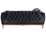 ΚΑΝΑΠΕΣ ΚΡΕΒΑΤΙ BENNINGTON 2ΘΕΣΙΟΣ ΜΑΥΡΟΣ HM3250.01 180x95x80 εκ.