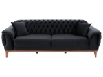 ΚΑΝΑΠΕΣ ΚΡΕΒΑΤΙ BENNINGTON ΤΡΙΘΕΣΙΟΣ ΜΑΥΡΟΣ HM3249.01 240x95x80 εκ.