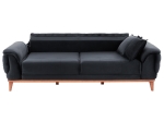 ΚΑΝΑΠΕΣ ΚΡΕΒΑΤΙ BENNINGTON ΤΡΙΘΕΣΙΟΣ ΜΑΥΡΟΣ HM3249.01 240x95x80 εκ.