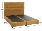 ΚΡΕΒΑΤΙ SOLEDAD R12-20 ΓΙΑ ΣΤΡΩΜΑ 150x200 εκ. ΧΡΥΣΟ-ΜΑΥΡΟ HM644.28