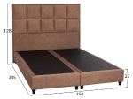 ΚΡΕΒΑΤΙ ALBA ΚΑΦΕ τ.NUBUCK HM636.21 ΓΙΑ ΣΤΡΩΜΑ 150x200 εκ.