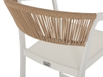 ΣΚΑΜΠΟ ΑΛΟΥΜΙΝΙΟΥ ΜΕ ΜΠΡΑΤΣΑ ΛΕΥΚΟ PE RATTAN ΠΛΑΤΗ TEXTLINE 56x58x105Y εκ.HM5892.02