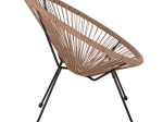 ΠΟΛΥΘΡΟΝΑ ACAPULCO Τ. ΦΩΛΙΑ ΜΕΤΑΛΛΟ ΜΑΥΡΟ ΜΕ TWISTED WICKER HM5871.01 70x73x79 εκ.