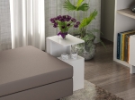 ΒΟΗΘΗΤΙΚΟ ΤΡΑΠΕΖΙ DAWN ΜΕΛΑΜΙΝΗΣ ΛΕΥΚΟ 35X29,5X60Yεκ.HM8880.11