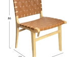ΚΑΡΕΚΛΑ FELIPE ΤΟΟΝ ΞΥΛΟ ΜΕ PU ΚΑΦΕ 49x59x86Yεκ.HM9327.01