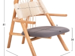 ΠΟΛΥΘΡΟΝΑ CRAFT HM9413.01 ΑΠΟ ΦΡΑΞΙΝΟ ΚΑΙ ΣΧΟΙΝΙ ΦΥΣΙΚΟ 81x76x81Y εκ.