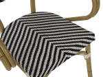 ΠΟΛΥΘΡΟΝΑ BAMBOO LOOK HM5861.01 ΜΑΥΡΟ-ΛΕΥΚΟ 57x55x82 εκ.