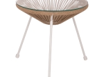 ΤΡΑΠΕΖΙ ΒΟΗΘΗΤΙΚΟ ALLEGRA ΜΕΤΑΛΛΟ ΛΕΥΚΟ ME TWISTED WICKER ΦΥΣΙΚΟ HM5873.02 Φ47Χ45Υεκ.