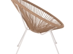 ΠΟΛΥΘΡΟΝΑ ACAPULCO Τ. ΦΩΛΙΑ ΜΕΤΑΛΛΟ ΛΕΥΚΟ ΜΕ TWISTED WICKER HM5871.02 70x73x79 εκ.