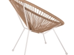 ΠΟΛΥΘΡΟΝΑ ACAPULCO Τ. ΦΩΛΙΑ ΜΕΤΑΛΛΟ ΛΕΥΚΟ ΜΕ TWISTED WICKER HM5871.02 70x73x79 εκ.