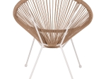ΠΟΛΥΘΡΟΝΑ ACAPULCO Τ. ΦΩΛΙΑ ΜΕΤΑΛΛΟ ΛΕΥΚΟ ΜΕ TWISTED WICKER HM5871.02 70x73x79 εκ.