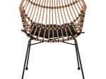 ΠΟΛΥΘΡΟΝΑ ΕΠΑΓΓΕΛΜΑΤΙΚΗ ΜΑΥΡΟ ΜΕΤΑΛΛΟ RATTAN ΜΠΕΖ & ΜΑΞΙΛΑΡΙ HM5864.01 58,5x60,5x80 εκ.