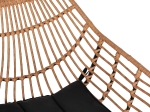 ΠΟΛΥΘΡΟΝΑ ΕΠΑΓΓΕΛΜΑΤΙΚΗ ΜΑΥΡΟ ΜΕΤΑΛΛΟ RATTAN ΜΠΕΖ & ΜΑΞΙΛΑΡΙ HM5864.01 58,5x60,5x80 εκ.