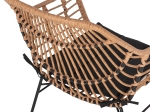 ΠΟΛΥΘΡΟΝΑ ΕΠΑΓΓΕΛΜΑΤΙΚΗ ΜΑΥΡΟ ΜΕΤΑΛΛΟ RATTAN ΜΠΕΖ & ΜΑΞΙΛΑΡΙ HM5864.01 58,5x60,5x80 εκ.