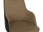 ΠΟΛΥΘΡΟΝΑ ΕΠΑΓΓΕΛΜ. ELEANORA HM9264.03 Τ.NUBUCK & PU ΜΑΥΡΗ ΜΠΕΖ ΞΥΛΙΝΗ 50x63x91Υεκ